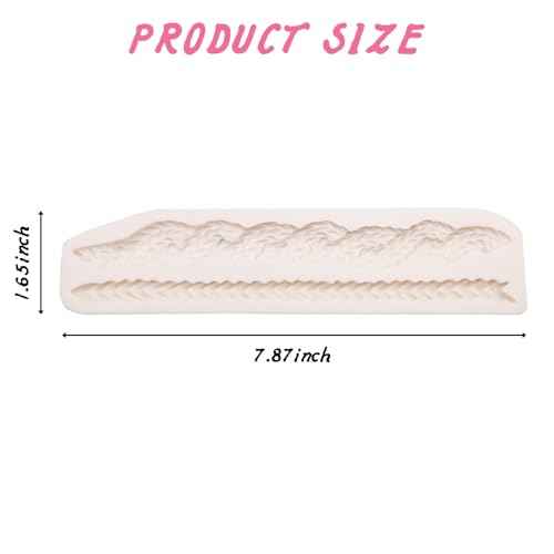 3D Knitting Silicone Fondant Mold Christmas Knitwear Chocolate Mold Christmas Cake Border Baking Molds for Christmas Party Cake Decoration Cupcake Toppers Gum Paste Polymer Clay Resin