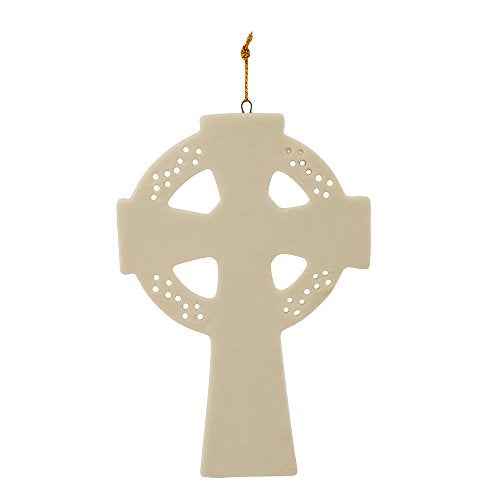 Kurt Adler 5.12-Inch Porcelain Irish Cross Ornament (YAMJ4102),Christmas
