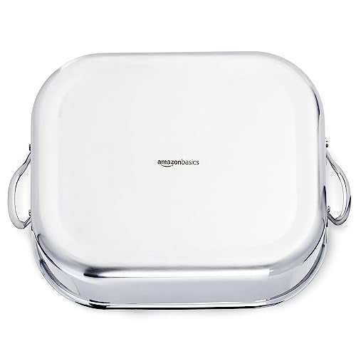 16-Inch Stainless Steel Roasting Pan with Rack - Oven & Dishwasher Safe