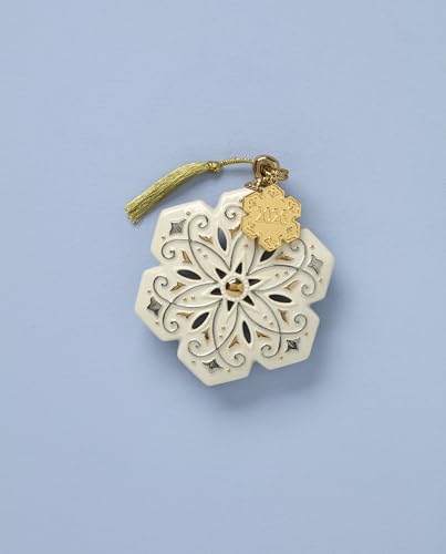 Lenox 2026 Snowflake Annual Ornament - Hand-Painted Porcelain Holiday Keepsake