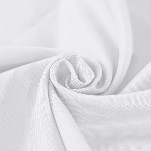 Fokitut 6 Pack 120 Inch White Round Tablecloth - Stain & Wrinkle Resistant Polyester