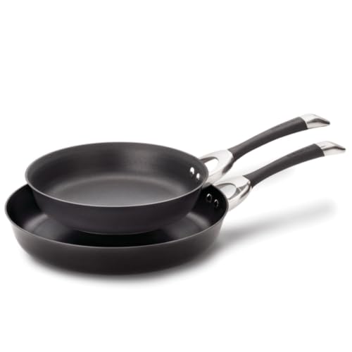 Circulon Symmetry 10" & 12" Hard Anodized Nonstick Frying Pan Set, Black