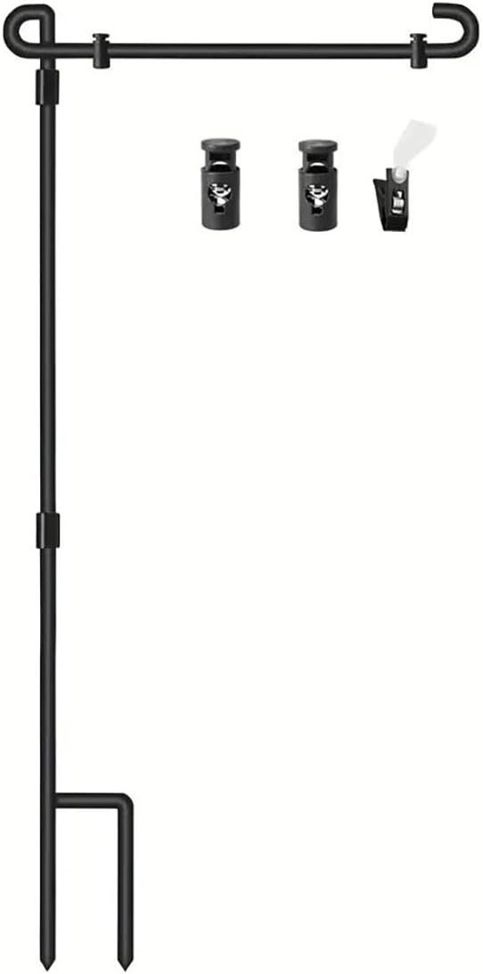 Skiennix Garden Flag Stand - Premium Steel Holder for 12 x 18 Flags | Durable Powder-Coated Design