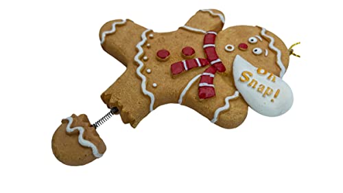 Funny Gingerbread Man Christmas Ornament - Broken Leg Holiday Decor