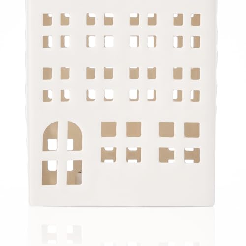 DN DECONATION Light Up Christmas Decor Village Set, White House with