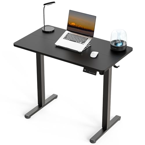 ExaDesk 35" x 20" Classic Black Electric Standing Desk for Small Spaces