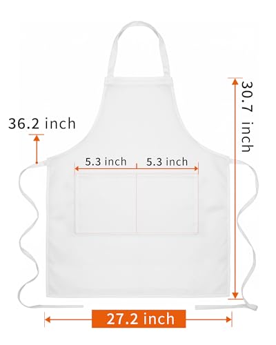 Xeoxarel Adjustable Bib Apron with 2 Pockets, Cooking Kitchen Aprons for Women Men Chef, Black