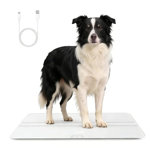 Digital Pet Scale for Dogs and Cats 27 x 13 in, Max 220lbs, Rechargeable, 3 Modes, 10g Precision