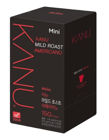 Maxim Kanu Mini Roasted Americano Coffee Sticks 0.9g x 150 | Instant Coffee Pods