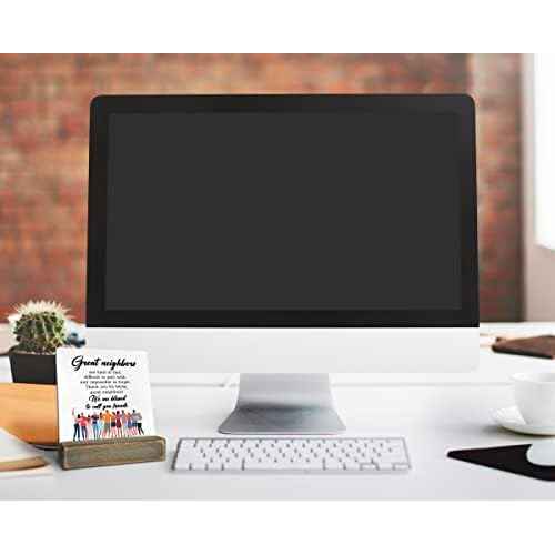 To My Neighbor Wood Plaque, Thank You for Being Great Neighbors, Plaque with Wooden Stand, Meaningful Wood Sign Plaque Gift, Neighbor Friend Gifts-We Are Blessed to Call You Friends, Christmas Gifts