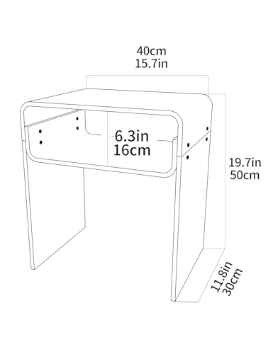 Solaround Clear Acrylic 2-Tier End Table Variation 1 for Living Room & Bedroom