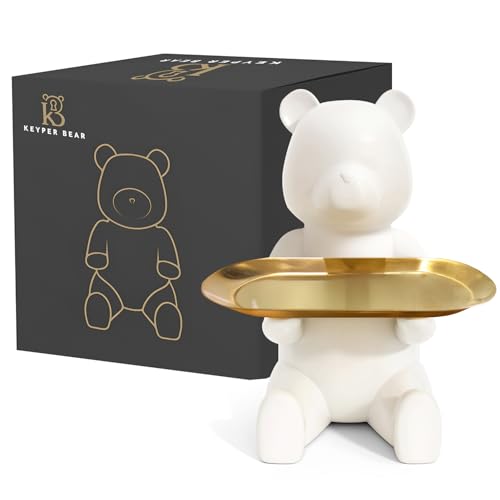 Key Bowl Key Dish Decorative Tray White Elephant Gifts Minimalist Home Decor - Matte White