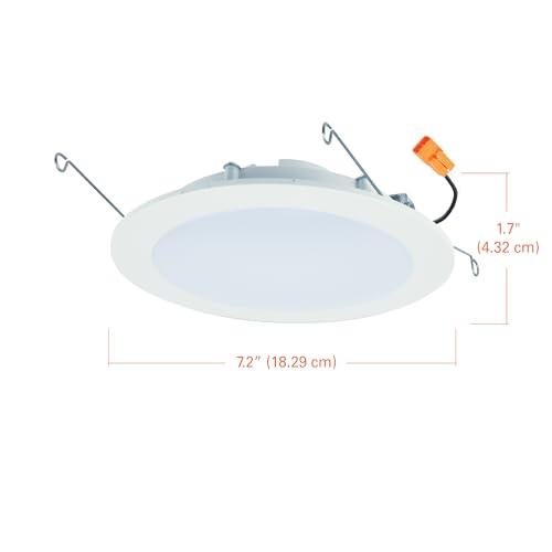 HALO 6-Inch Slim LED Recessed Light Trim Kit 6 Pack, Dimmable, 5CCT, 965lm, Wet Location