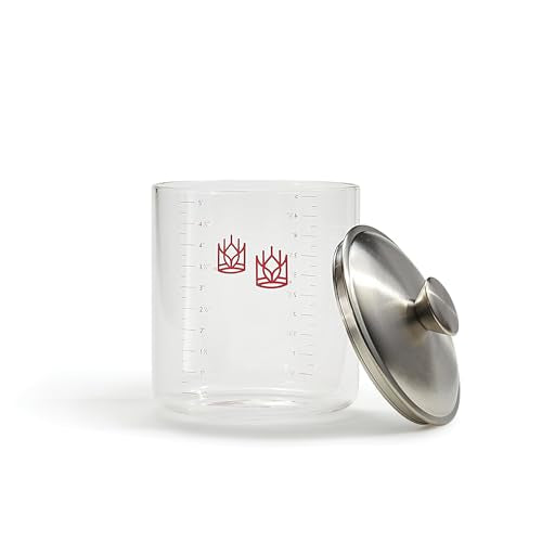 King Arthur Glass Sourdough Crock with Lid - 1.5 Quart Capacity, Clear