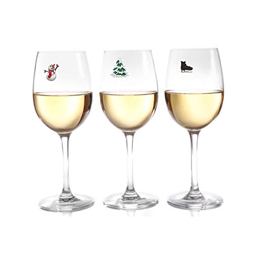 Simply Charmed Winter Cocoa Magnetic Wine Glass Charms Set of 6 Christmas Holiday