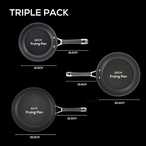 Circulon Radiance Hard Anodized Nonstick Frying Pan Set - 3 Piece Skillet Collection