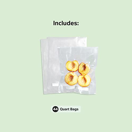 FoodSaver Quart Vacuum Sealer Bags 44 Count - Precut, BPA-Free Food Storage