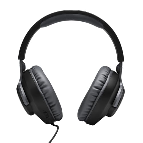 JBL Quantum 100 Wired Gaming Headphones - Over-Ear, Large, Black