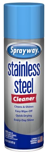 Stainless Steel Cleaner Aerosol Spray - Water-Based, 15oz, Pack of 6 - Fingerprint Resistant & Polish