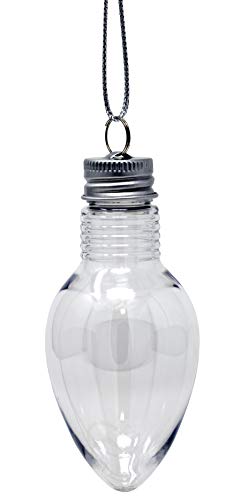 Clear Fillable Light Bulb Ornaments – Pack of 24