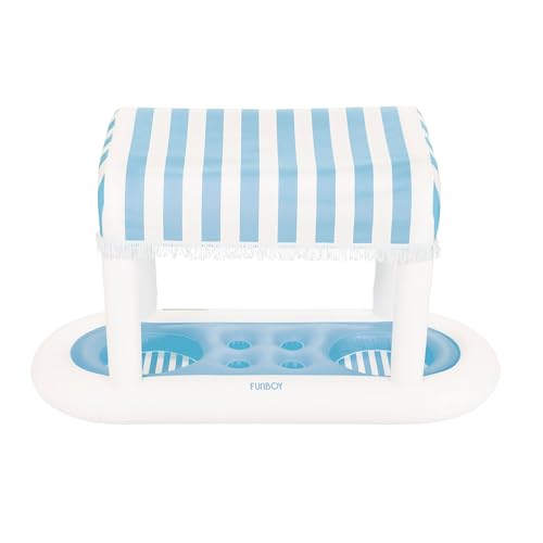 FUNBOY Light Blue Giant Floating Cabana Drink Station with Removable Shade