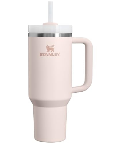 40 oz Rose Quartz Flow State Tumbler - Double Wall Insulated Drinkware, Leak-Resistant Lid