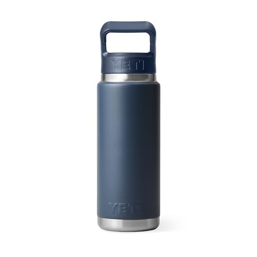 YETI Rambler 26 oz Vacuum Insulated Bottle with Color Matching Straw Cap - Navy