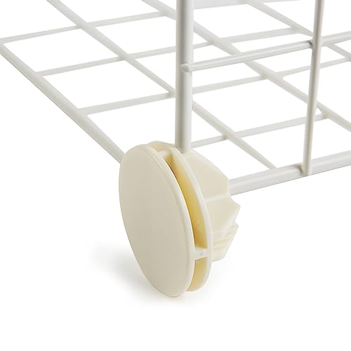 White Cube Wire Grid Storage Shelves - 6-Cube Modular Organizer 12x12 Inches