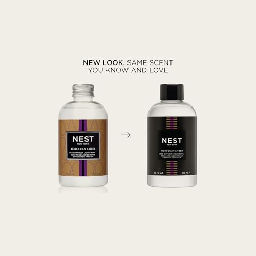 NEST New York Moroccan Amber Reed Diffuser Refill - 5.9 fl oz, Up to 90 Days Fragrance