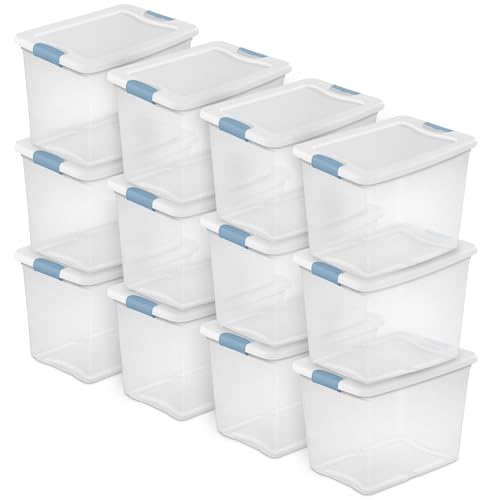 Sterilite 25 Quart Latching Storage Box with Lids - Solid, 12 Pack
