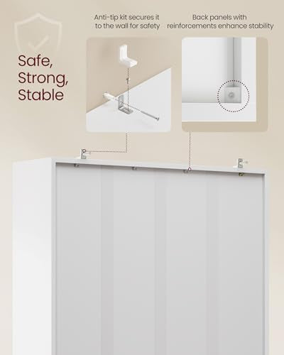 8-Cube Bookshelf Storage Organizer - Cloud White, 25.8 x 9.5 x 51 Inches