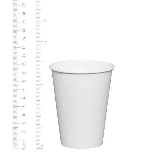 GUSTO 12 oz Disposable White Paper Coffee Cups - Eco-Friendly, 300 Count
