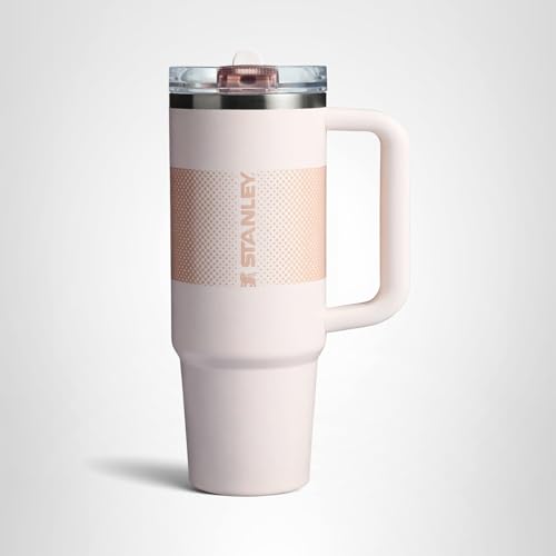 STANLEY Quencher ProTour Flip Straw Tumbler with Leakproof Lid 30 oz | Built-in Straw and Handle | Cup Holder Compatible for Travel | insulated Stainless Steel Cup | BPA-Free | Rose Quartz Fade