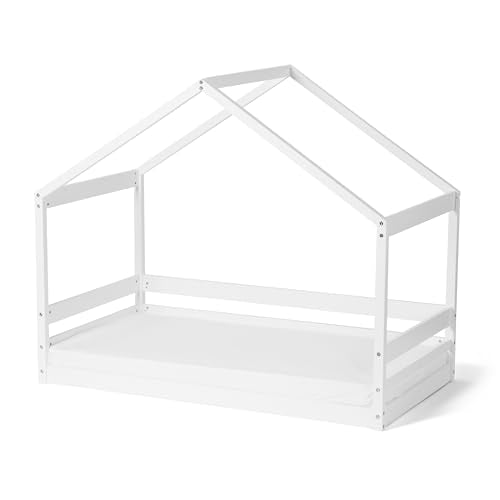 Little Seeds Trellis Toddler Bed White - Montessori-Inspired Convertible Bed & Play Fort