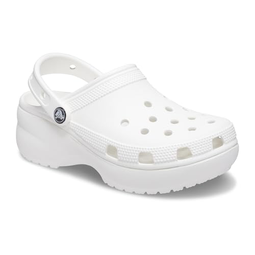 Crocs Women's Classic Platform Clogs White - Size 8