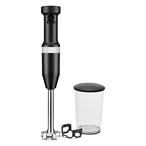KitchenAid 5-Speed Corded Hand Blender KHBV53 Matte Black with Removable 8" Blending Arm