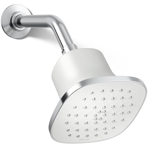 Kohler Cinq Square Single-Function Filtered Showerhead - 2.5 GPM Polished Chrome