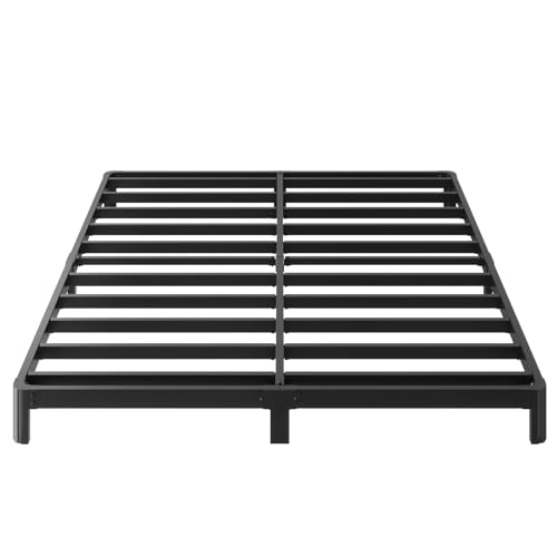 Queen Bed Frame 6 Inch Low Profile Rounded Corner Metal Platform Bed - Yicensen