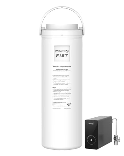 Waterdrop WD-D6RF Replacement Filter for D6 Reverse Osmosis System - 1 Year, PFAS Reduction