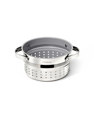 Caraway Steamer, Stainless Steel Steamer with Handles