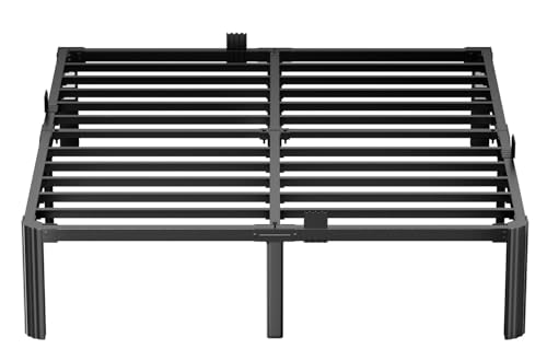King Size Bed Frame 14 Inch Heavy Duty Metal Platform No-Squeak, King (U.S. Standard)