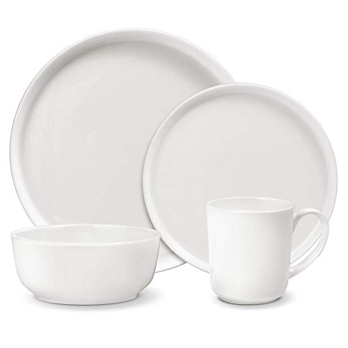 Mikasa Samantha 16-Piece Chip-Resistant Dinnerware Set for 4, White Bone China