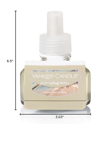 Yankee Candle ScentPlug Refill Sage & Citrus (4 Pack) - Long-Lasting Home Fragrance