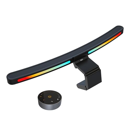 ONWAY Matte Curved Monitor Light Bar with RGB Backlight for 27-34" Screens, No Glare, Wireless Remote Control