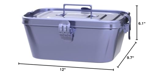 Kitchen Flower Stainless Steel Rectangular Kimchi Food Storage Container (8L / 271oz / 12")