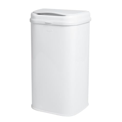 Ubbi Adult Diaper Pail White 13-Gallon Stainless Steel Incontinence Disposal Bin