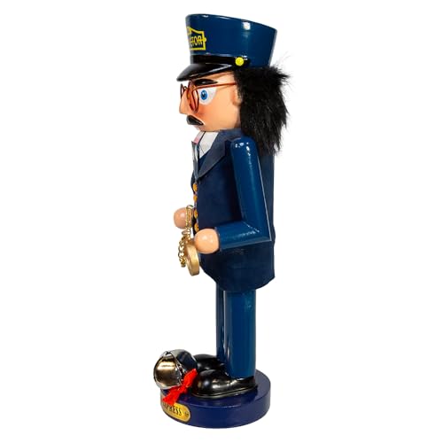 10 Inch Polar Express Conductor Nutcracker - Holiday Decor, Christmas Gift