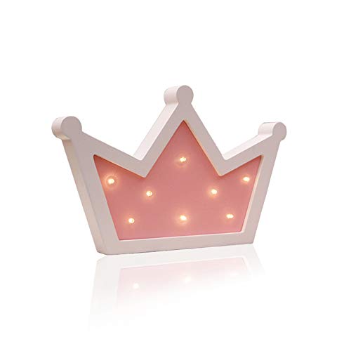 SICHOWEL Queen Princess Kings Shaped Sign-Lighted,Crown Decor for Birthday Wedding Party, Christmas, Kids Room, Living Room Decor (1, Pink) (1)