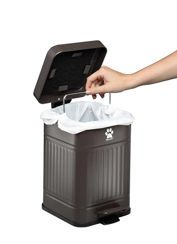 Nevink Outdoor Dog Waste Trash Can 5L Mulch Odor-Proof Stainless Steel