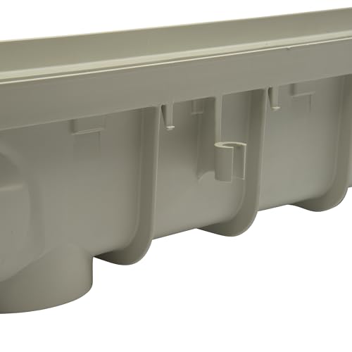 NDS 5-Inch Pro Series Deep Profile Channel Drain Kit with Plastic Grates & End Caps — Variation 1